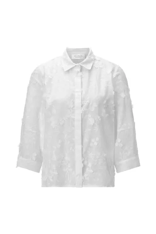 Rich & Royal - Blouse with Allover Flower white - Gr. - 38