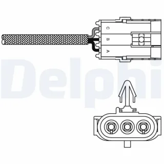Delphi Lambdasonde vor Katalysator Renault Clio Kangoo Twingo
