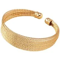 KARMA Armreif silber gold Armschmuck Damen Armband Armschmuck Damenarmreif (Armband Reif), modern Damenarmschmuck Armband Metallarmband