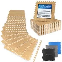 MSports® Bodenmatte Bodenschutzmatten Set - 8 Schutzmatten in verschiedenen Farben (8 Schutzmatten)