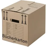 BB-Verpackungen Umzugskarton Bücherkarton Compact, 2-wellig, 40kg Traglast, 400 mm x 318 mm x 328 mm