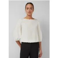 s.Oliver Kurzarmbluse Bluse Modalmix-Bluse mit U-Boot-Ausschnitt und Gummibündchen