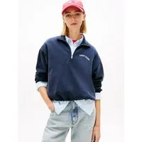 Tommy Jeans Sweatshirt TJW RLX SH VARSITY 1/4 ZIP Baumwolle, Relaxed Fit