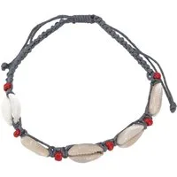 Guru-Shop Armreif Perlenarmband, Muschel Makramee Armband -..