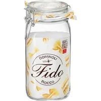 Bormioli Rocco Vorratsglas Fido, Glas, (Set, 6-tlg., 6 Stück, 1,5l Fassungsvermögen), luftdicht verschließbar, mit Bügelverschluß