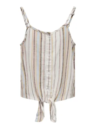 KIDS ONLY - KOGCARO STRAP LINEN BLEND KNOT TOP PNT clear sky - Gr. - 158