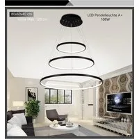 Eurohandisplay LED Pendelleuchte LED Pendelleuchte 2130 LED Hängelampe mit Fernbedienung, LED fest integriert, Warm- bis Kaltweiß, Mit Fernbedienung Lichtfarbe und Helligkeit einstellbar