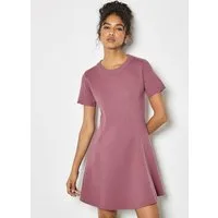 Apricot Strickkleid Minikleid im Skaterstyle