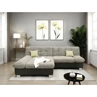 DOMO collection Ecksofa 100031 234x157 cm, kompakt, komfortabel & bequem, L-Form, whlw. mit Bettfunktion und Armteilverstellung