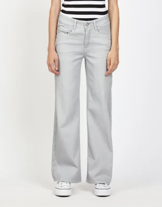 GANG Damen 94AMELIE WIDE - wide fit Hose silver grey wash