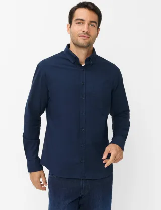 Brax Herren Hemd Style DANIEL night blue, dunkelblau, Gr. M