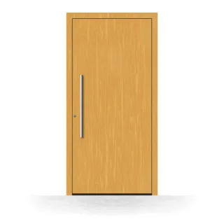 Haustür Holz ohne Glas, Fichtenholz, Fichte Hell 110, 85 x 180 cm, flügelüberdeckend, Modell Mönchengladbach, individuell konfigurieren