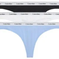 Calvin Klein Underwear String 3 PACK THONG (LOW-RISE) (Packung, 3-St., 3er-Pack) mit Logobund