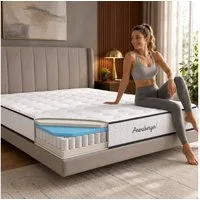 Taschenfederkernmatratze LENA SPORT Matratze, H3, Memory Foam, HR Taschenfederkern, Arensberger, 21 cm hoch, (90 x 200 cm, 90x200cm), Sportmatratze, Rollmatratze, 21 cm hoch, 90x200 140x200 & mehr
