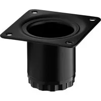 SO-TECH® Möbelfuß BRAVO aus Stahl, höhenverstellbar, belastbar bis 50 kg, schwarz matt, Höhe 50 mm, Durchmesser 40 mm
