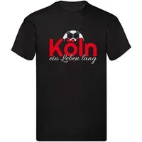 G-graphics T-Shirt Köln ein Leben lang (1-tlg) Herren T-Shirt mit einem Motiv für den echten Fan