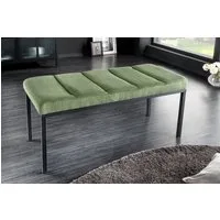 riess-ambiente Sitzbank PETIT BEAUTÉ 80cm grün / schwarz (Einzelartikel, 1-St), Wohnzimmer · Cord · Metall · Flur · Küche · Polster · Schlafzimmer