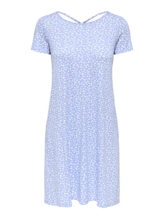 ONLY - ONLBERA BACK LACE UP S/S DRESS JRS NOOS Grapemist - Gr. - XS