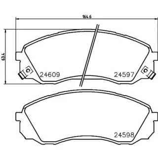 Hella Bremsbel?ge vorne Hyundai H-1 Kia Carnival
