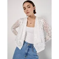 Apricot Cardigan Spitzen-Blazer mit Revers