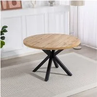 Duo Collection Esstisch Damira Tisch rund, Massives Metallgestell, Belastbarkeit bis 100 kg