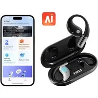 Forrlite In Ear Ohrhörer, Sprachübersetzer Kopfhörer AI Übersetzungskopfhörer Open-Ear-Kopfhörer (3-in-1 Sprachübersetzer Kopfhörer, Bluetooth 5.4 Sport-Kopfhörer, für Übung, Büro und Langzeitgebrauc, Bluetooth Kopfhörer)