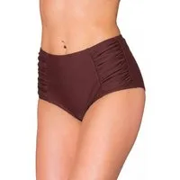 Aquarti Bikini-Hose Aquarti Damen Bikinihose mit Hoher Taille und Raffung