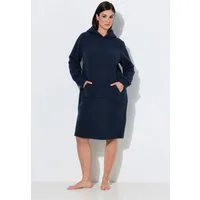 Ulla Popken Sweatjacke Loungewear-Kleid Teddyfleece oversized Kapuze