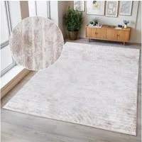 OTTO home Teppich Luvu, mit Hoch-Tief-Struktur, rechteckig, Höhe: 12 mm, Modernes Design, Boho-Charme, dezenter Glanz, Wohnzimmer, Schlafzimmer