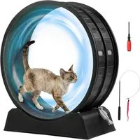 LALAHO Tier-Intelligenzspielzeug Katzenlaufband, leise Laufband für Katzen, PP-Kunststoff, Innendurchmesser 80cm, Sicherheitsschloss-Design, Schwarz
