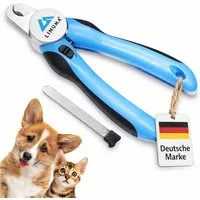 LINUMA Krallenschneider Krallenschere für Hunde, Katzen & Kleintiere mit Sicherheitsstopp