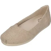 TOMS ALPARGATA BALLET Ballerina Champagne Tonal Sparkle Woven