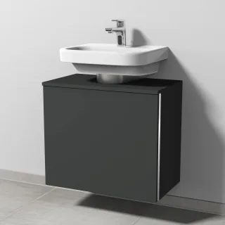 Sanipa 3way Universal-Waschtischunterbau mit 1 Auszug, Graphit-Matt BP6001B