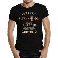 RAHMENLOS® T-Shirt für Männer zum 50. Geburtstag: Dieser nette ältere Herr ist jetzt 50