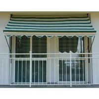 Angerer Freizeitmöbel Klemmmarkise grün/beige, Ausfall: 150 cm, versch. Breiten