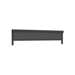 Außenrollo 250 cm, Stoff Schwarz, Rahmen Anthrazit, 2500 x 600 mm, Tuch Basic, individuell konfigurieren