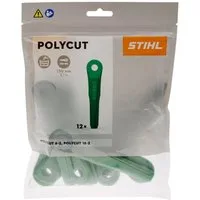 STIHL Rasenmähermesser 12x Stihl Kunststoffmesser PolyCut 6-2 und PolyCut 18-2, 40020071020