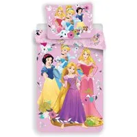 Disney Princess Bettwäsche Prinzessinen Bettwäsche Set Cinderella Rapunzel für 135/140x200cm, Renforcé, 2 teilig, 100% Baumwolle