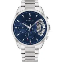 Tommy Hilfiger Multifunktionsuhr BAKER 1710448, Quarzuhr, Armbanduhr, Herrenuhr, Datum, Edelstahlarmband