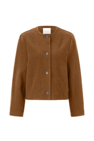 Rich & Royal - Short Wool Jacket hazel - Gr. - M