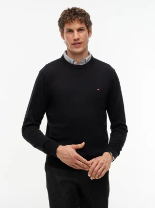 PIMA ORG CTN CASHMERE CREW NECK Black - Gr. - L