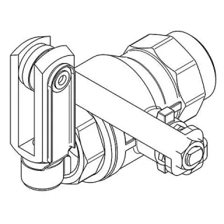 KWC Aquarotter Kugelhahn, Edelstahl, Hebel links, 2030025020, 2030025020 2030025020