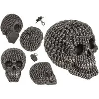 Out of the Blue Spardose Spardose Totenkopf Design silber 14cm