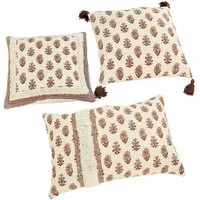 Mirabeau Kissenhülle Kissenhülle 3er Set Arsalan creme/braun