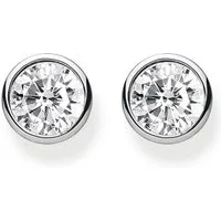 THOMAS SABO Paar Ohrstecker Weißer Stein, mit Zirkonia (synth)