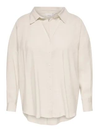 ONLY CARMAKOMA - CARZAZIMA L/S LOOSE SHIRT WVN NOOS Antique White - Gr. - 54