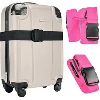 VERCO Koffergurt Gepäckgurt Koffergürtel Kofferband, (1-tlg), Gepäckband Kofferriemen für die Reise in der Farbe Pink
