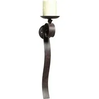 Ambiente Haus Wandkerzenhalter Wandleuchter - antikbraun 50cm (1 St)