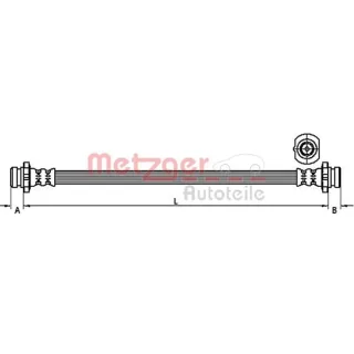 Metzger Bremsschlauch hinten Nissan NP300 Navara D40 2.5 dCi