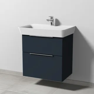 Sanipa 3way Waschtischunterbau zu Ideal Standard Connect Air Cube Waschtisch mit 2 Auszügen, Marine- UP6491R